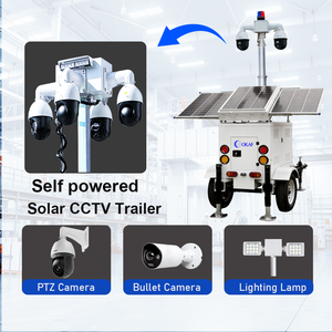 Torre Mobile CCTV Solare Okaf da 3 a 9m, Sistema di Monitoraggio Esterno con Visione Notturna, Risoluzione HD <span class=keywords><strong>1080p</strong></span>, Telecamera con Rete 4G - Product Image 4