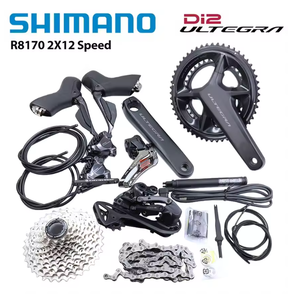Groupe de transmission électronique Shimano <span class=keywords><strong>Ultegra</strong></span> Di2 R8170 2x12s pour vélo de route avec freins à disque, comprenant R8150 FD RD et <span class=keywords><strong>pédalier</strong></span> R8100 - Product Image 5
