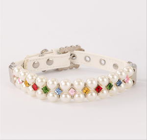 Pet Collars Luxury Square Color Zircon Collar Traction <strong>Belt</strong> Suit Beads String Hand Holding Small Dog <strong>Cat</strong> - Product Image 4