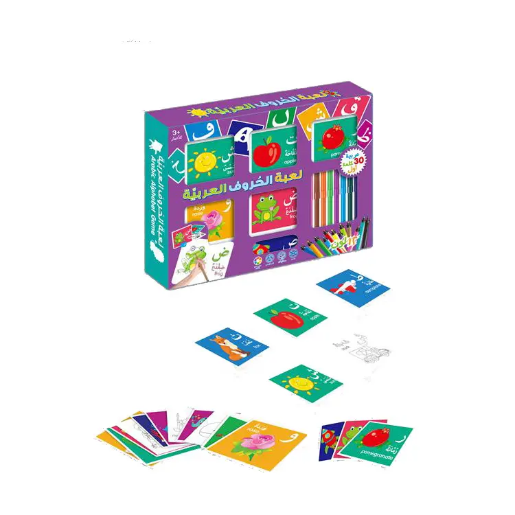 Children's Painting Learning Card Alvin Letters 30Picture Desktop Card Toy Children's Early Education Interactive Game Card