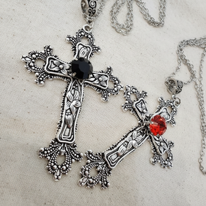 Grande collana con ciondolo a croce cubica alla moda stile Kuanku - Product Image 1