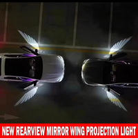 Lumière d'ambiance LED pour voiture, motif ailes d'ange, pour rétroviseur, sol et porte, pour modification