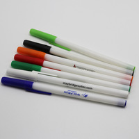 Budget classique Simple pas cher bas prix bi c marque stylo à bille bâton personnalisé, sérigraphie rouleau impression bâton stylo à bille