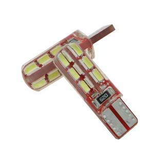 Xe dẫn bóng đèn T10 4014 24 Chiều rộng xe chỉ số ánh sáng mới Độ sáng cao LED Silicone thả keo pha lê - Product Image 3