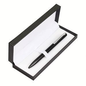 Boîte cadeau en cuir PU de luxe pour stylos à bille et stylos plume, étui de papeterie promotionnel personnalisé avec logo pour entreprises - Product Image 2