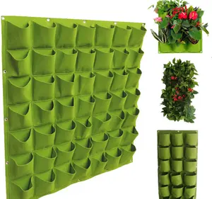 可重复使用的绿色花园装饰花盆或毛毡悬挂蔬菜水果和花卉种植袋
