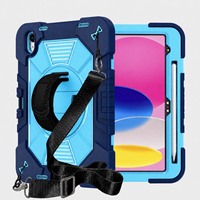 Casing Tablet Grosir untuk iPad Generasi ke-10 10.9 Inch iPad A16 11 Inch, Pelindung Anti Benturan Tiga Lapis dengan Penyangga