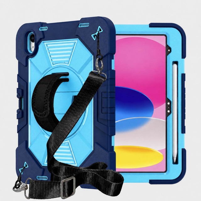 Wholesale Tablet Case for iPad 10th Generation 10.9 Inch iPad A16 11 Inch Triple Layer Shockproof Cover with Kickstand