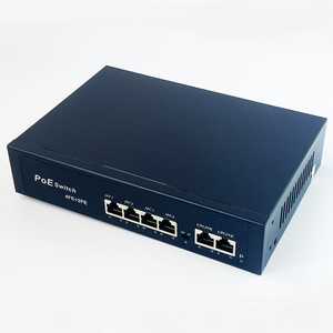 6-Port PoE + <span class=keywords><strong>Power</strong></span> <span class=keywords><strong>over</strong></span> <span class=keywords><strong>Ethernet</strong></span> chuyển đổi với kim loại nhà ở, 4-ports PoE + 802.3at 60 Wát - Product Image 3