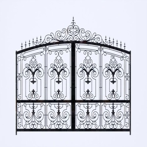 Clôture de jardin décorative assemblée royale de luxe, portes en aluminium pour décorations pour la maison - Product Image 1