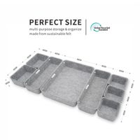 Organisateur de tiroir empilable en feutre, bac de rangement polyvalent pour la maison, le bureau, l'entrée, porte-clés, maquillage, artisanat, stylos, lot de 8 pièces, cadeau