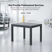 Table de jardin extensible HOMFUL avec plateau en verre sérigraphié de 5 mm, structure en aluminium, résistante aux intempéries