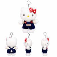 Nouvel Arrivage : Porte-clés en peluche Hello Kitty au look adorable, jouets en peluche de 4 pouces, animaux en peluche pour machine à grue d'arcade