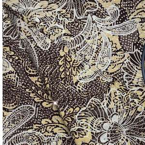 Tissu imprimé de pierre de cire africaine Vintage orné de strass <span class=keywords><strong>marron</strong></span> Beige Ankara Batik Design 100% coton <span class=keywords><strong>Pagne</strong></span> africain - Product Image 4