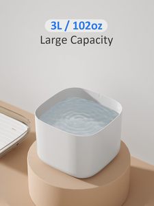 Fontaine à eau automatique intelligente sans fil pour chat, 3L, rechargeable par USB, en plastique écologique, avec filtre automatique, pour usage extérieur, avec réglage de la durée - Product Image 3