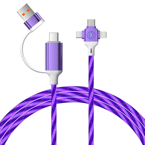 <span class=keywords><strong>Câble</strong></span> de données <span class=keywords><strong>USB</strong></span> vers <span class=keywords><strong>Type</strong></span>-<span class=keywords><strong>C</strong></span> et <span class=keywords><strong>Micro</strong></span> <span class=keywords><strong>USB</strong></span> 2-en-3 à charge rapide PD 60W/20W avec lumière fluo pour téléphone portable, ordinateur et imprimante - Product Image 6