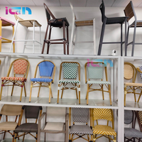 Chaises de restaurant empilables en rotin, mobilier d'extérieur, chaises de bistrot en cannage et osier – Vente chaude