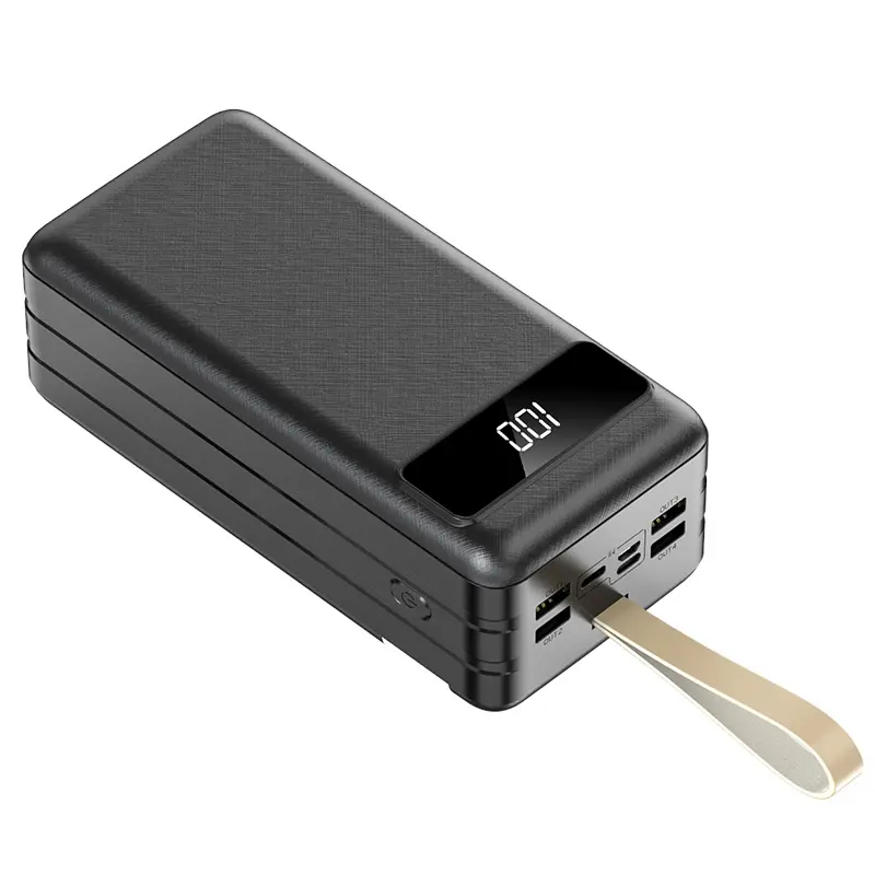 Produits tendance 4 USB haute capacité Power Bank 60000mAh chargeur de batterie d'alimentation mobile avec lumière LED pour téléphone portable