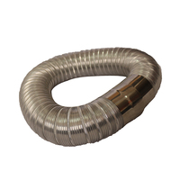 Conduit flexible semi-rigide en acier inoxydable de 4 pouces, 1 mètre ou sur mesure pour systèmes CVC et chauffage, vente directe d'usine