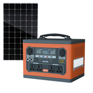 Onduleur à onde sinusoïdale pure haute puissance au lithium-ion avec lampe torche, panneau solaire extérieur et chargeur de voiture PWM 800W/1500W - Product Image 1