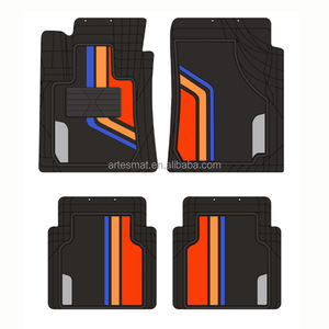Tapis de voiture universels sur mesure toutes saisons, protection intégrale 3D, bords étendus, en caoutchouc imperméable - Product Image 1