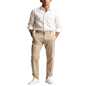Camisa de Lino para Hombre, Cuello Alto, Manga Larga, Casual, Formal, Verano, Transpirable, Ligera, Viajes, Oficina, Calidad Premium - Product Image 3