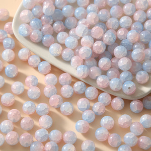 10mm 50 pièces/sac nouveau pour 2024 <span class=keywords><strong>perles</strong></span> d'émail de verre craquelé utilisées pour la fabrication de bracelets de bijoux - Product Image 3