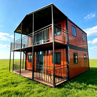 Bâtiment de bureau modulaire moderne préfabriqué extensible à deux étages, conteneur, cabine, usine industrielle, entrepôt, villa de luxe, chambre, salon