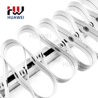 HUAWEI Vente en gros Bande de rideau S Fold en sangle de polyester avec rivets en aluminium, bande de plis ondulés pour rideaux à glissières