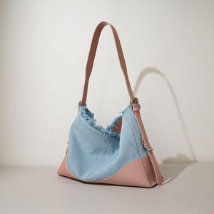 Borsa a <span class=keywords><strong>Tracolla</strong></span> Vintage di Alta Qualità per Donna, Stile Casual Bohémien in Denim, Catene Decorative, MOQ <span class=keywords><strong>Basso</strong></span>, Alla Moda con Cinghia Singola - Product Image 3