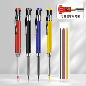 Lápiz metálico de punta larga para carpintería, marcador duradero, rotulador profesional para delinear y marcar en trabajos de ingeniería y carpintería. - Product Image 1