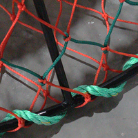 Nouvelle Nasse d'Aquaculture en PEHD avec Cadre en Acier pour Crevettes et Poissons, Grandes Nasses à Crabes avec Couches Inférieures, Cage à Filet pour Crabes des Neiges