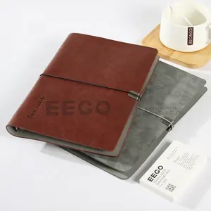 tampa do notebook b5 Suppliers-Capas para caderno de pu b5 macias, capas para 6 anéis planner, faixa elástica, caderno de viajante