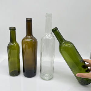 Bouteille à vin en verre ambré vert <span class=keywords><strong>de</strong></span> qualité supérieure <span class=keywords><strong>de</strong></span> 375 ml et 750 ml avec bouchon en polymère pour le stockage du vin rouge, du porto et des liqueurs - Product Image 6