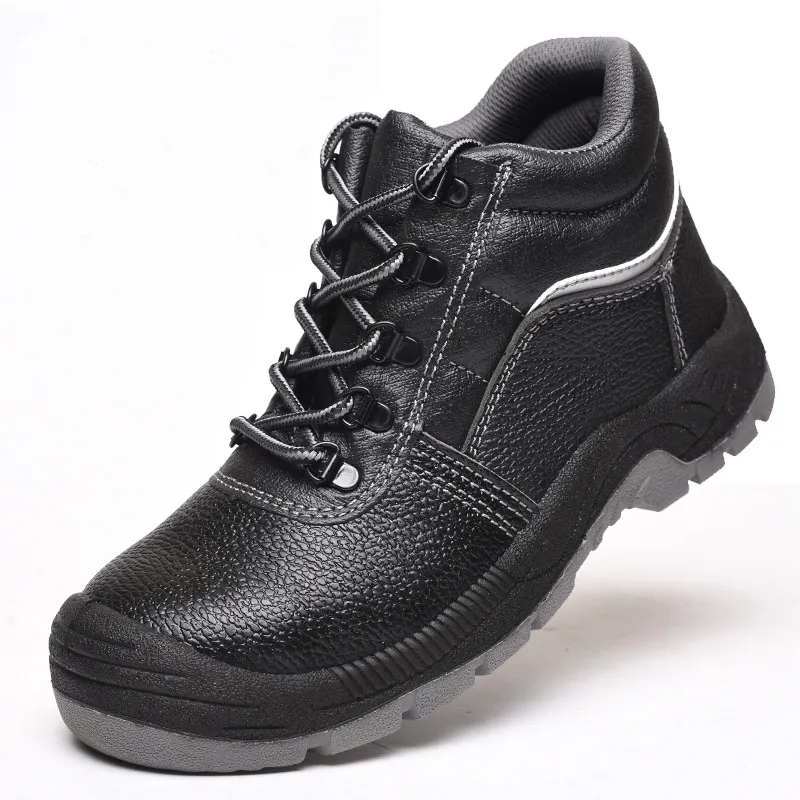 安全防水滑り止め作業靴鉄つま先パンク耐性男性産業アフリカドバイ市場のための鋼つま先安全靴