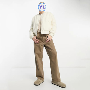 Productos de invierno 2023 algodón poliéster polar chaqueta interior hombres en blanco liso ropa de calle traje <span class=keywords><strong>abrigo</strong></span> chaqueta para hombres - Product Image 4