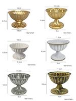 Vase de luxe multicolore en gros, mini pot de fleurs sur piédestal pour centre de table de mariage, vase d'événement pour ferme et patio