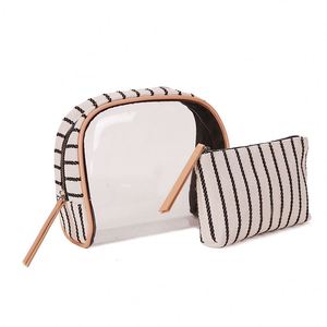BSCI Factory Transparent Toiletry Wash Bag Mini travel cosmetic bags polyester Clear Fashionable Custom <b>Make</b> up Bag for Woman - Product Image 3