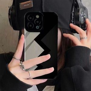 Custodia per <span class=keywords><strong>iPhone</strong></span> 17Air 13 <span class=keywords><strong>14</strong></span> 15 16 <span class=keywords><strong>Pro</strong></span> Max con motivo geometrico creativo a polilinee, <span class=keywords><strong>nera</strong></span> e bianca, morbida e antiurto - Product Image 4