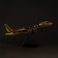 Modèle d'avion Airbus A320 Spirit Airlines en résine ABCI 47 cm, standard, sans éclairage, objet de collection, décoration de bureau