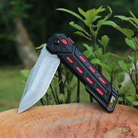Couteau pliant tactique de survie pour le camping en plein air, nouveau design, manche en alliage de zinc noir, avec clip dorsal.
