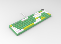 Clavier de jeu mécanique personnalisé à 104 touches rétroéclairé en bleu par LED et USB filaire avec interrupteurs bleus
