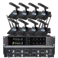 Système de Conférence Sans Fil UR-8800M-BB à 8 Canaux pour Salles de Réunion avec Microphones de Table