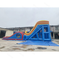 Ticari Dev Şişme Su Kaydırağı Ağır Hizmet Tipi PVC Şişme Kaydıraklı Havuz, Eğlence Parkı Açık Hava Partisi Su Sporları Etkinliği için