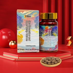 Caramelo prensado personalizable de pepino de mar y asta de ciervo, mezcla herbal de canela y goji, 0.5g, potenciador de energía, apoyo inmunológico, OEM/ODM, marca privada - Product Image 2