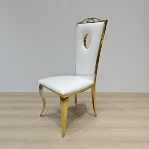 Chaise de salle <span class=keywords><strong>à</strong></span> manger en acier inoxydable doré de qualité supérieure pour mariages, banquets, restaurants, événements, <span class=keywords><strong>location</strong></span> de tables et de chaises - Product Image 4