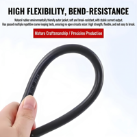 Cable de Soldadura Galaxy Resistente al Aceite y al Desgaste, Conductor de Cobre Puro, Cable de Soldadura de Arco Flexible de Alta Resistencia con Aislamiento de Goma, Amplia Aplicación