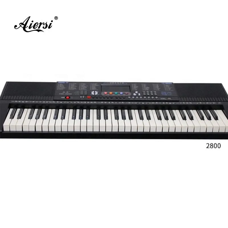 Miglior regalo per festival pianoforte per bambini 61 tasti tastiera strumento pianoforte elettronico digitale con display a LED lettore MP3 USB e controllo