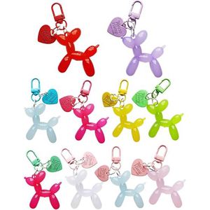 Door to Door Jelly Balloon Dog Keychain for Girls Cute Resin Dog Keyring Bag Charms <b>Purse</b> Pendant Holiday Party Favors RTS - Product Image 1