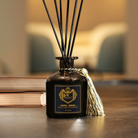 Diffuseur de parfum d'ambiance de luxe, diffuseur de parfum d'huile essentielle sans feu, ensemble de diffuseur de parfum à roseaux, diffuseur de parfum à roseaux longue durée, 50 ml
